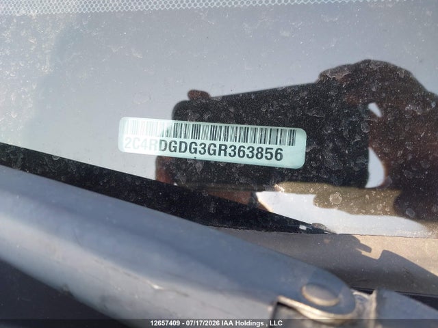 2016 Dodge Grand Caravan მანქანა იყიდება აუქციონზე, vin: 2C4RDGDG3GR363856, აუქციონის ნომერი: 12657409