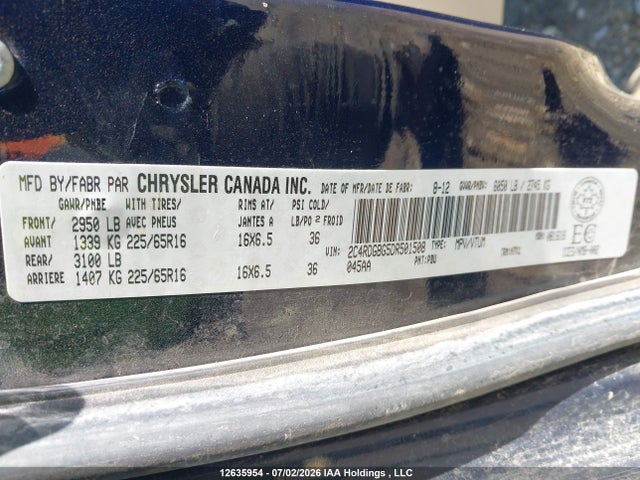 Продаж на аукціоні авто 2013 Dodge Grand Caravan Se/sxt, vin: 2C4RDGBG5DR501508, номер лоту: 12635954