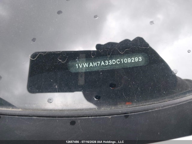 2013 Volkswagen Passat S მანქანა იყიდება აუქციონზე, vin: 1VWAH7A33DC109293, აუქციონის ნომერი: 12657456
