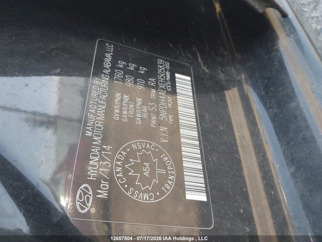 Продаж на аукціоні авто 2014 Hyundai Elantra Se/sport/limited, vin: 5NPDH4AEXEH505839, номер лоту: 12657504