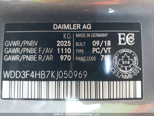 Продаж на аукціоні авто 2019 Mercedes-benz A 250 4matic, vin: WDD3F4HB7KJ050969, номер лоту: 12648118