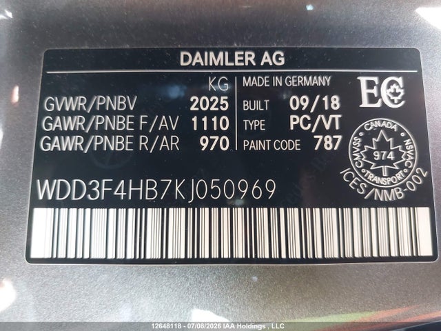 Продаж на аукціоні авто 2019 Mercedes-benz A 250 4matic, vin: WDD3F4HB7KJ050969, номер лоту: 12648118
