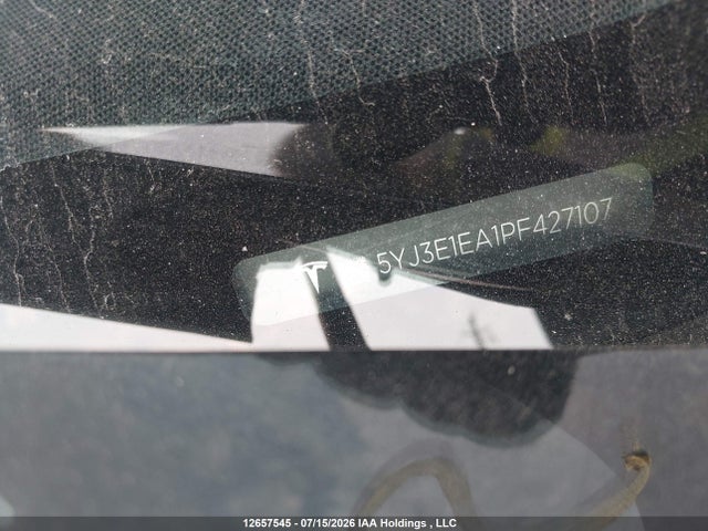 Aukcja sprzedaży 2023 Tesla Model 3, vin: 5YJ3E1EA1PF427107, numer aukcji: 12657545