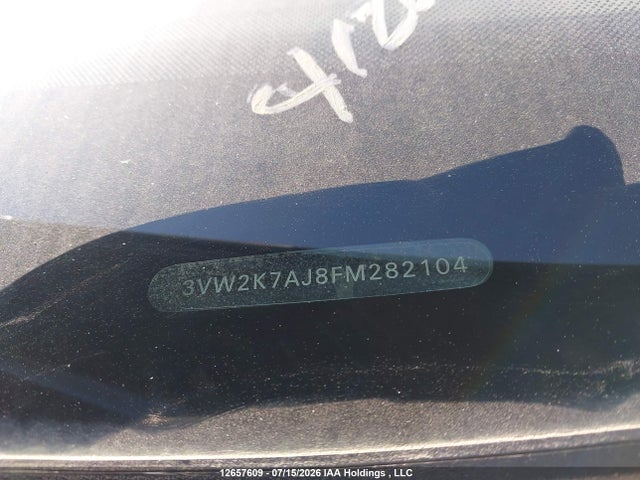 Aukcja sprzedaży 2015 Volkswagen Jetta 2.0l Trendline/2.0l Trendline+, vin: 3VW2K7AJ8FM282104, numer aukcji: 12657609