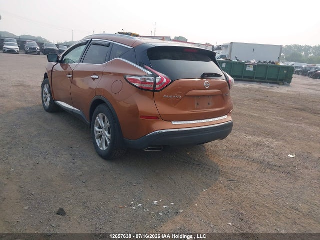 12657638 :رقم المزاد ، 5N1AZ2MHXFN245627 vin ، 2015 Nissan Murano S/sl/sv/platinum مزاد بيع