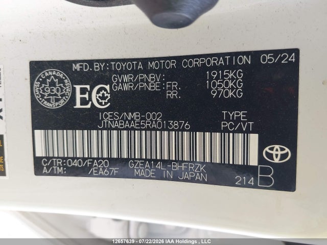 Toyota Gr Corolla Core/circuit/premium 2024 JTNABAAE5RA013876 Image 9