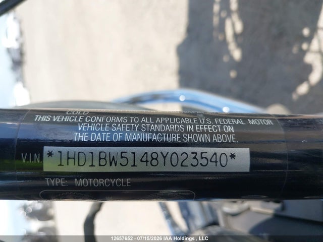 Продажа на аукционе авто 2008 Harley-davidson Flstc, vin: 1HD1BW5148Y023540, номер лота: 12657652
