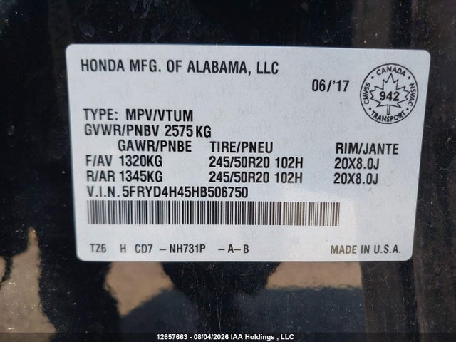 Acura Mdx Navigation Package 2017 5FRYD4H45HB506750 Image 18