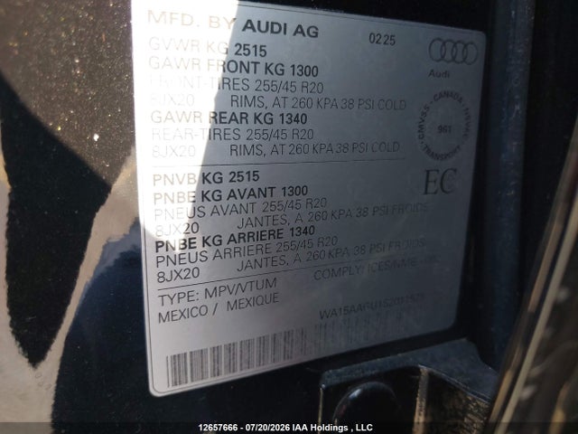 WA15AAGU1S2011575 Audi Q5 Progressiv