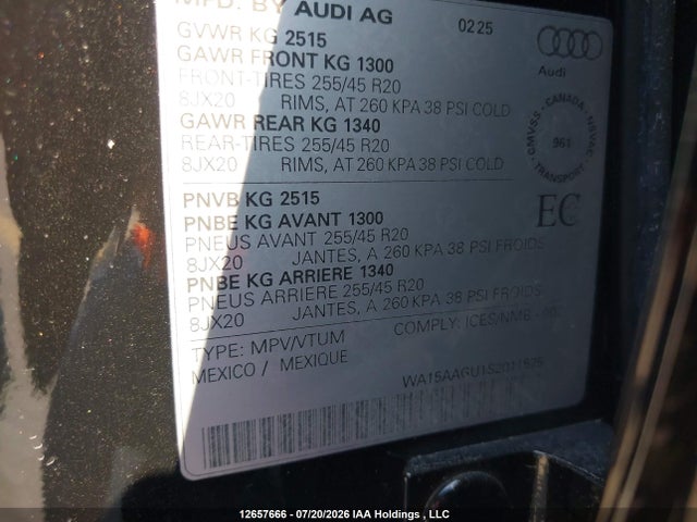 WA15AAGU1S2011575 Audi Q5 Progressiv
