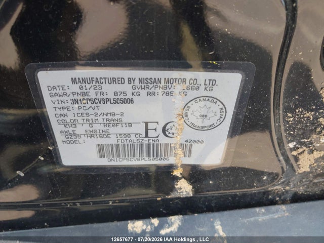 3N1CP5CV8PL505006 Nissan KICKS SV
