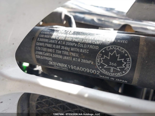 Продаж на аукціоні авто 2016 Kawasaki Vn1700 K, vin: JKBVNRK19GA009002, номер лоту: 12657696