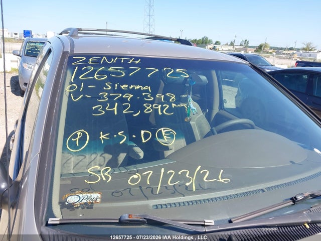 Aukcja sprzedaży 2001 Toyota Sienna Le/xle, vin: 4T3ZF13C91U379398, numer aukcji: 12657725