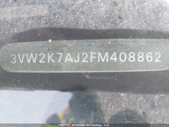 Продаж на аукціоні авто 2015 Volkswagen Jetta 2.0l Trendline/2.0l Trendline+, vin: 3VW2K7AJ2FM408862, номер лоту: 12657777