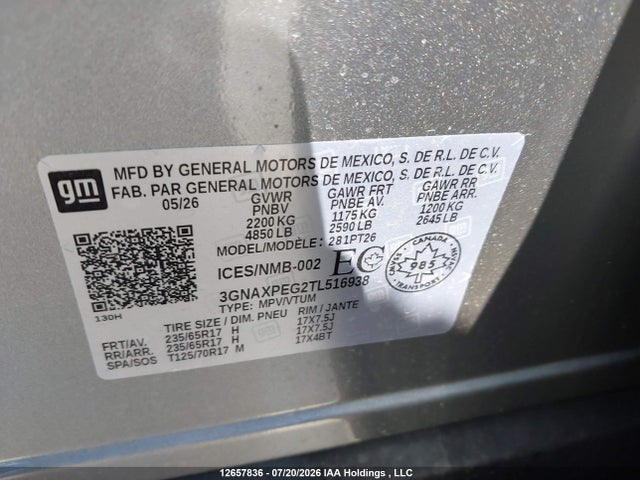 Chevrolet EQUINOX LT 2026 3GNAXPEG2TL516938 Image 18