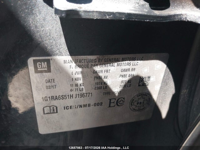 Chevrolet VOLT LT 2017 1G1RA6S51HU196771 Image 18