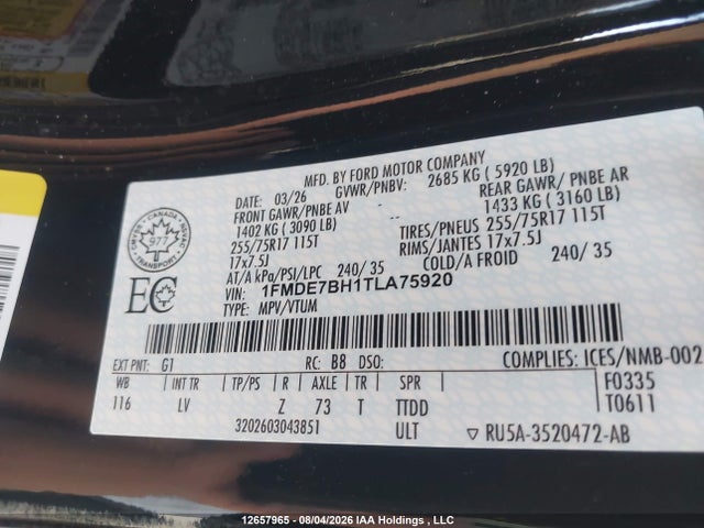 Ford Bronco Big Bend 2026 1FMDE7BH1TLA75920 Image 9