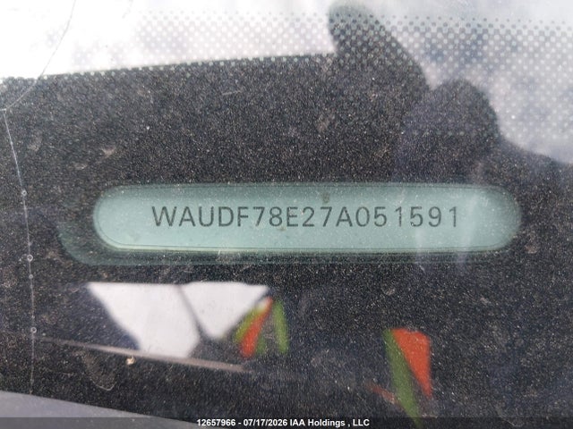 Aukcja sprzedaży 2007 Audi A4 2.0t, vin: WAUDF78E27A051591, numer aukcji: 12657966