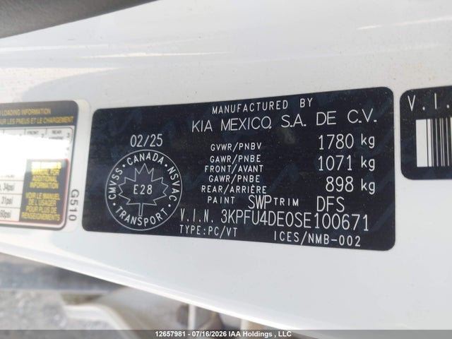 KIA K4 Ex/ex+ 2025 3KPFU4DE0SE100671 Image 9
