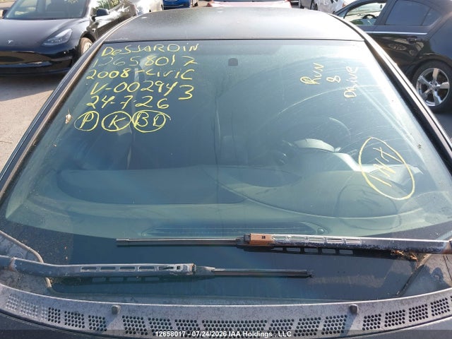 12658017 :رقم المزاد ، 2HGFG11308H002943 vin ، 2008 Honda Civic Dx-g مزاد بيع