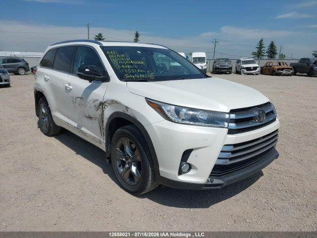 2017 Toyota Highlander Limited/ltd Platinum მანქანა იყიდება აუქციონზე, vin: 5TDDZRFH2HS408016, აუქციონის ნომერი: 12658021