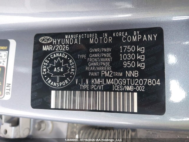 Aukcja sprzedaży 2026 Hyundai Elantra Sel Sport, vin: KMHLM4DG9TU207804, numer aukcji: 12658055
