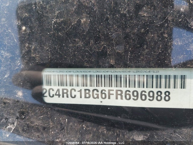 12658064 :رقم المزاد ، 2C4RC1BG6FR696988 vin ، 2015 Chrysler Town & Country Touring مزاد بيع