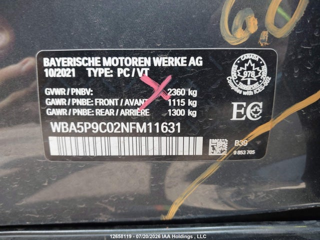 BMW 330xe 2022 WBA5P9C02NFM11631 Image 9