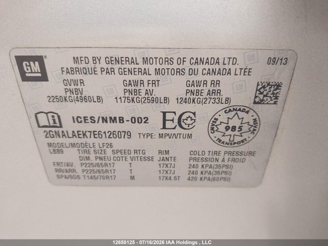Chevrolet EQUINOX LS 2014 2GNALAEK7E6126079 Image 18