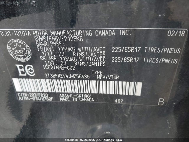 Toyota RAV4 LE 2018 2T3BFREV4JW756489 Image 9