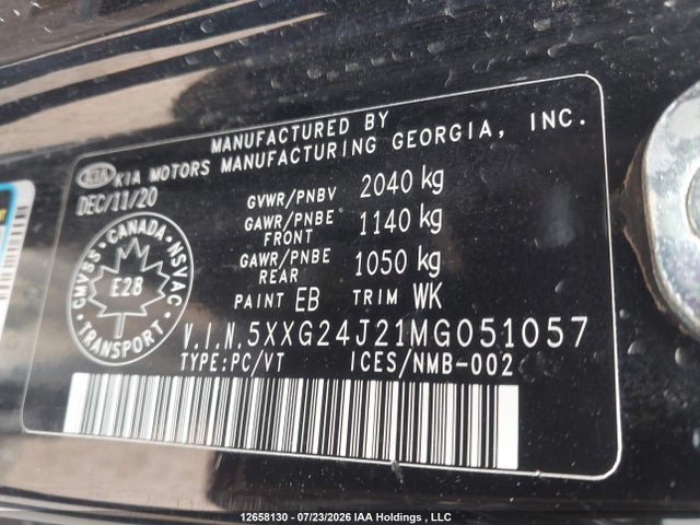 KIA K5 LX 2021 5XXG24J21MG051057 Image 9
