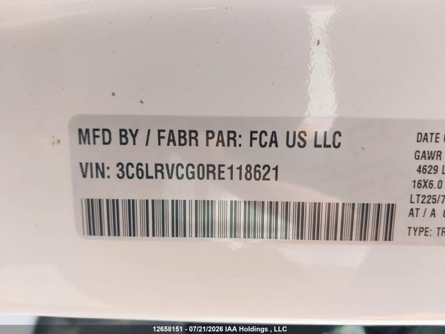 RAM Promaster 2500 2500 High 2024 3C6LRVCG0RE118621 Image 9