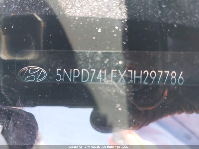 12658172 :رقم المزاد ، 5NPD74LFXJH297786 vin ، 2018 Hyundai Elantra Le مزاد بيع