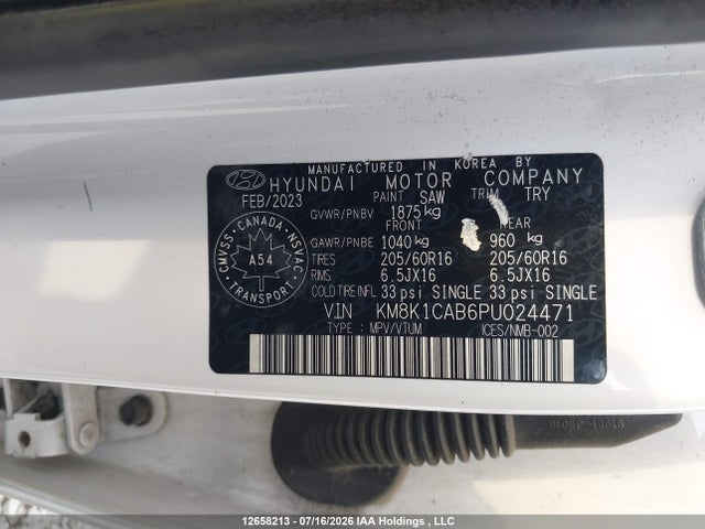 KM8K1CAB6PU024471 Hyundai Kona Essential Awd