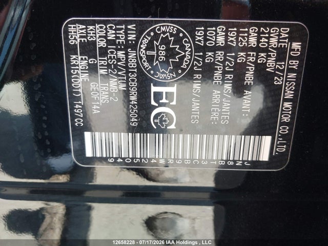 Nissan Rogue 2024 JN8BT3CB9RW425049 Image 9