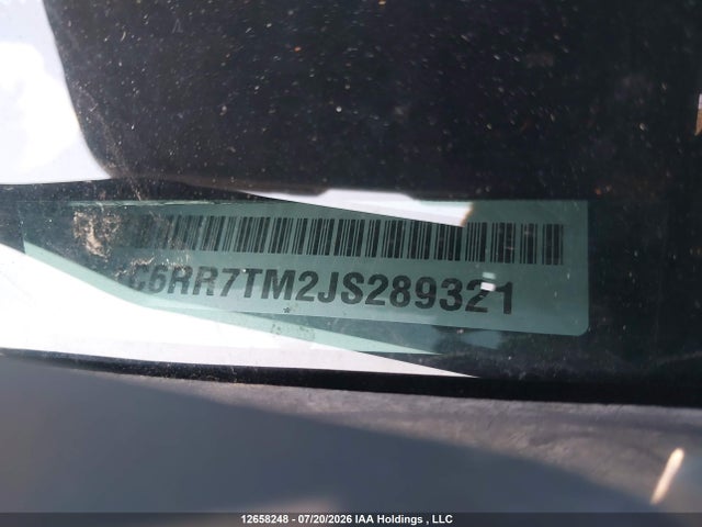 12658248 :رقم المزاد ، 1C6RR7TM2JS289321 vin ، 2018 Ram 1500 Slt مزاد بيع