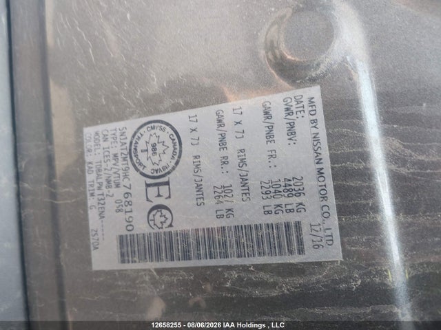 Nissan Rogue 2017 5N1AT2MT9HC768190 Image 9