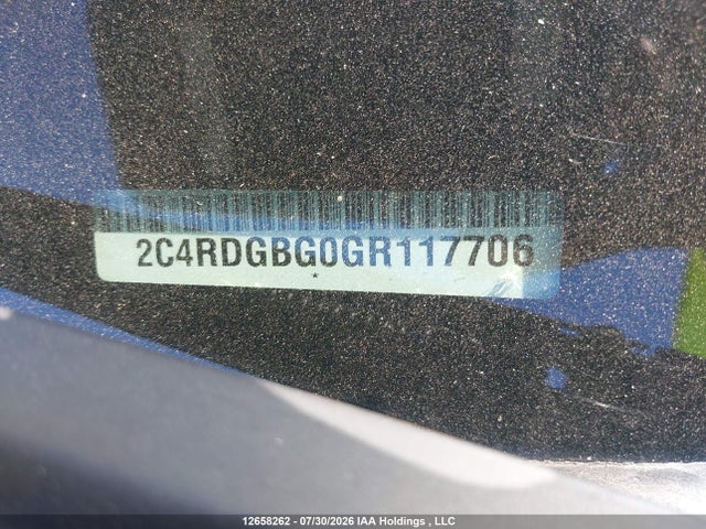 12658262 :رقم المزاد ، 2C4RDGBG0GR117706 vin ، 2016 Dodge Grand Caravan Se مزاد بيع