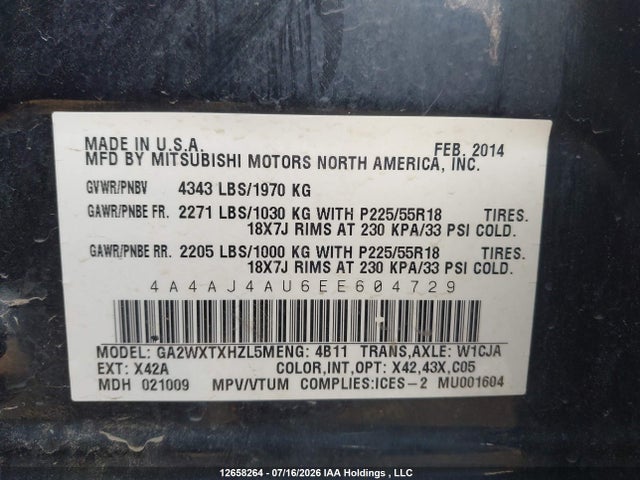 Mitsubishi Rvr Gt 2014 4A4AJ4AU6EE604729 Image 19