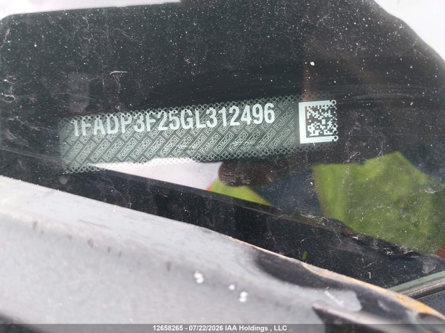12658265 :رقم المزاد ، 1FADP3F25GL312496 vin ، 2016 Ford Focus Se مزاد بيع