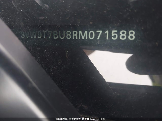 12658266 :رقم المزاد ، 3VW9T7BU8RM071588 vin ، 2024 Volkswagen Jetta مزاد بيع