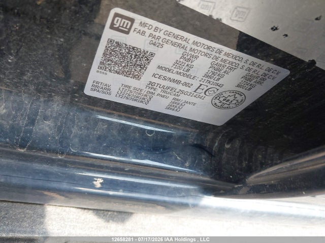 Auction sale of the 2025 Gmc Sierra 1500 , Short Bed, At4x, 4wd, vin: 3GTUUFEL2SG314341, lot number: 12658281