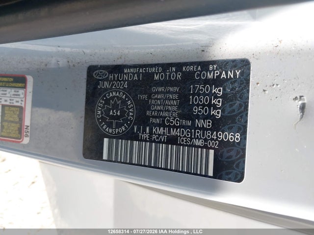 Hyundai ELANTRA SEL 2024 KMHLM4DG1RU849068 Image 9