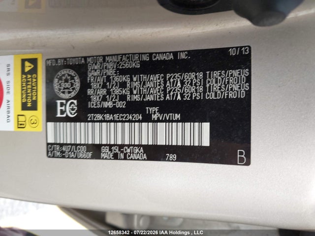 2T2BK1BA1EC234204 Lexus Rx 350/base/f Sport