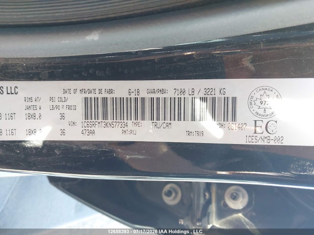 1C6SRFMT3KN577334 RAM 1500 Big Horn