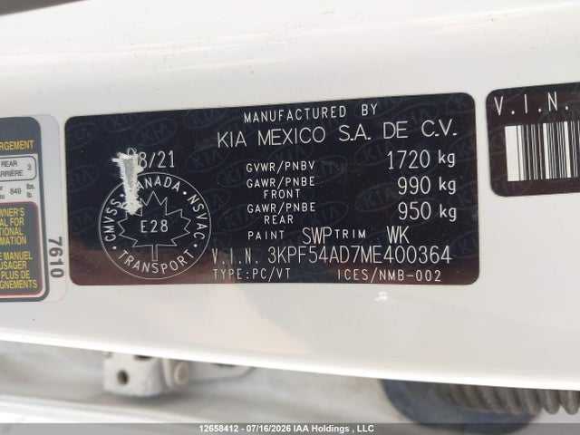 KIA FORTE EX 2021 3KPF54AD7ME400364 Image 9