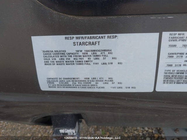 Starcraft Solstice 2016 1SACS0BV3G2HB5054 Image 9