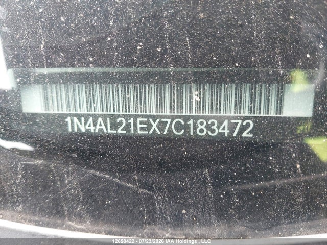 12658422 :رقم المزاد ، 1N4AL21EX7C183472 vin ، 2007 Nissan Altima 2.5/2.5s مزاد بيع