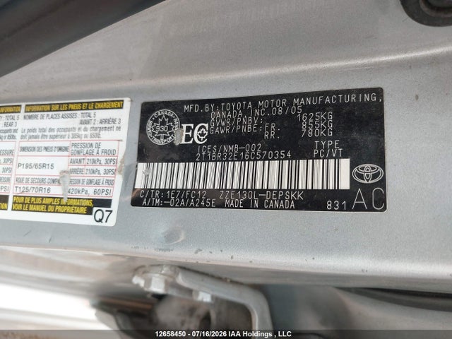 Продаж на аукціоні авто 2006 Toyota Corolla Ce/le/sport, vin: 2T1BR32E16C570354, номер лоту: 12658450