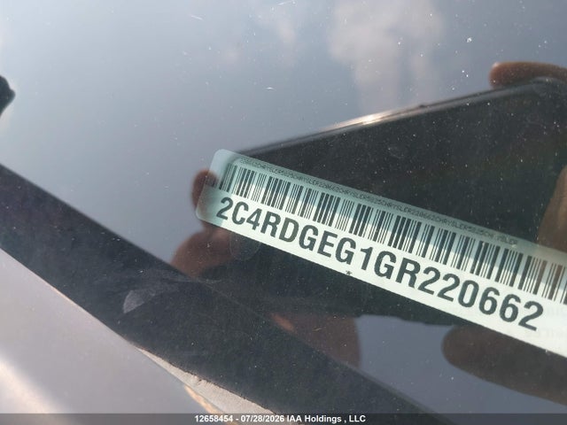 12658454 :رقم المزاد ، 2C4RDGEG1GR220662 vin ، 2016 Dodge Grand Caravan R/t مزاد بيع